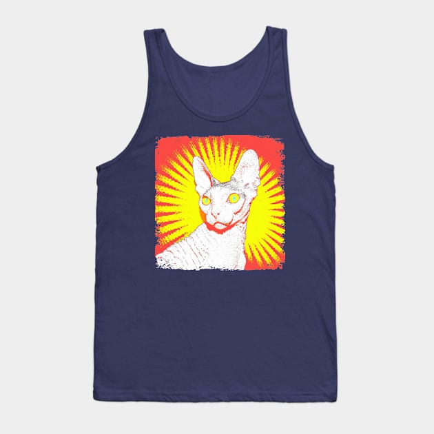 Cornish Rex Pop Art - Cat Lover Gift Tank Top by PawPopArt